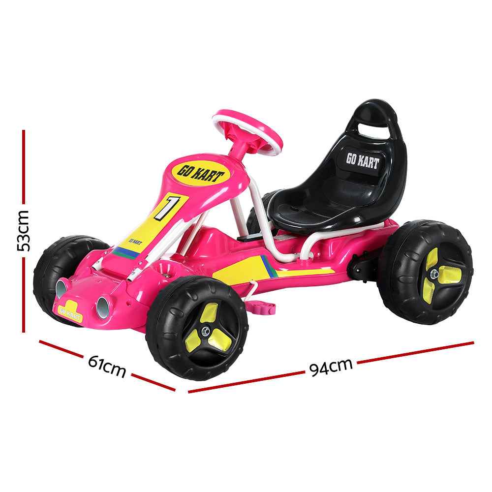 Rigo Kids Pedal Go Kart - Pink