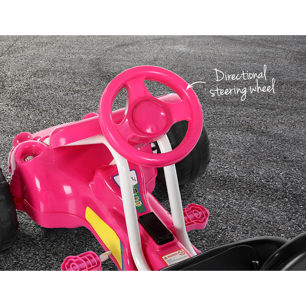 Rigo Kids Pedal Go Kart - Pink