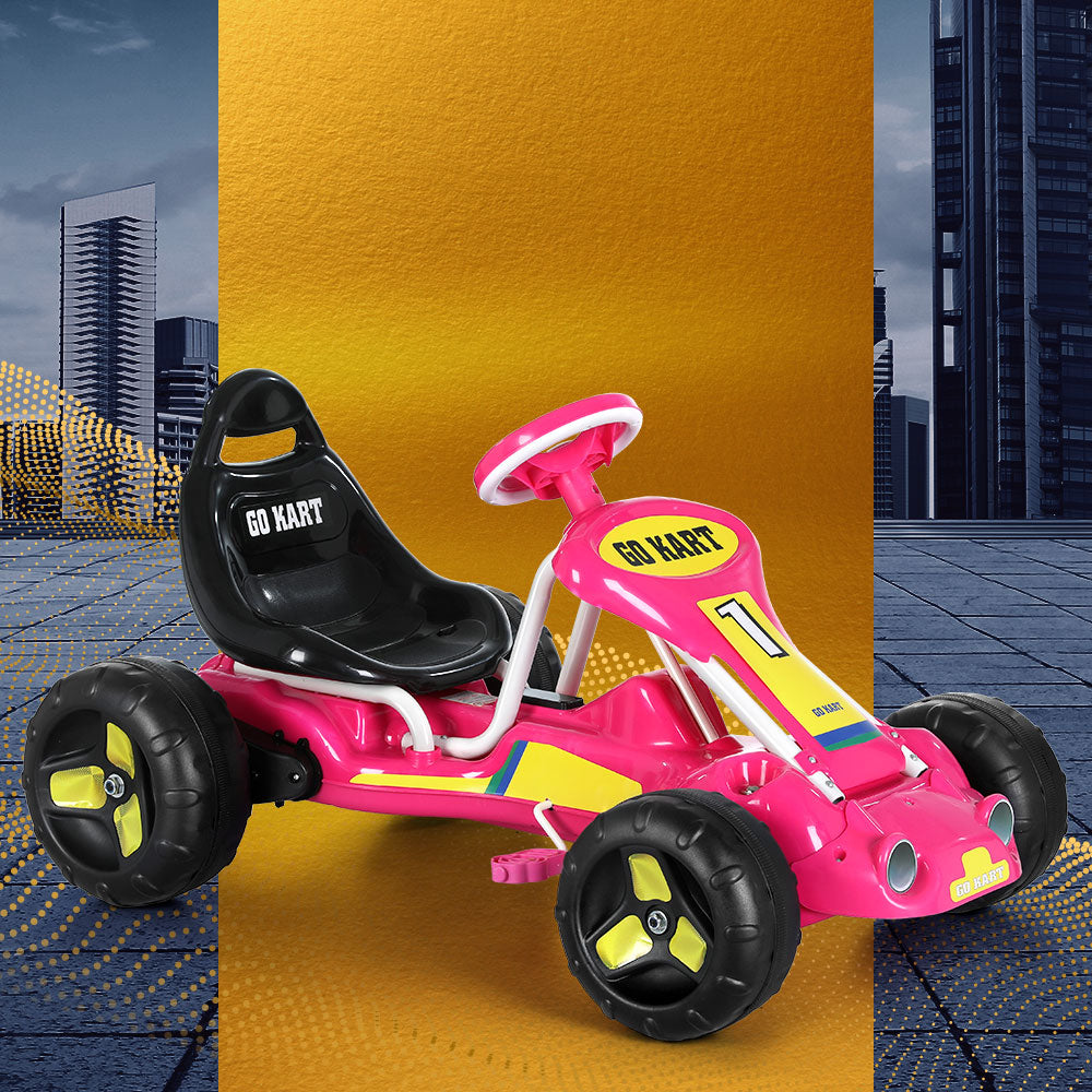 Rigo Kids Pedal Go Kart - Pink