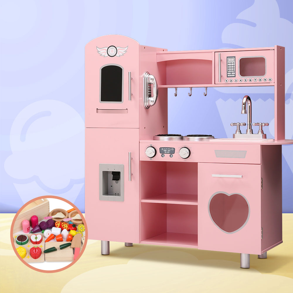 Keezi Kids Wooden Kitchen Set - Pink