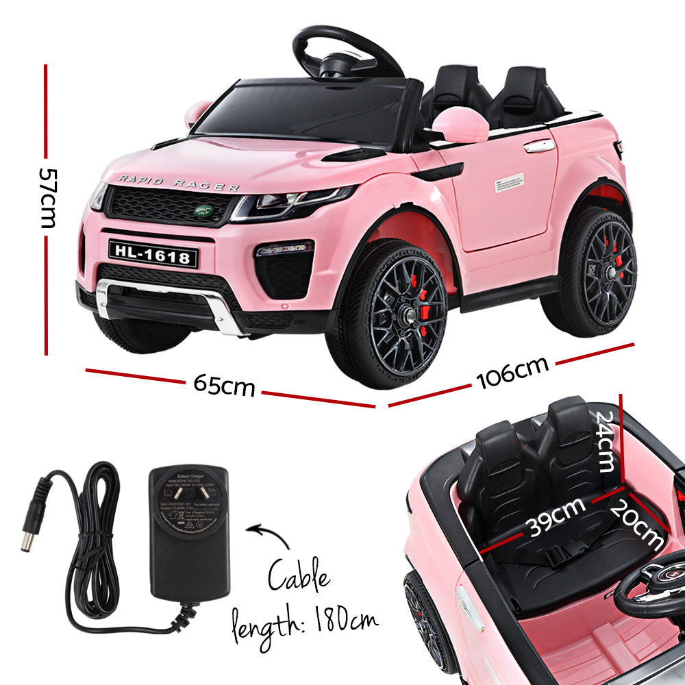 Rapid Racer Land Rover Style Electric Ride On Car - Pink