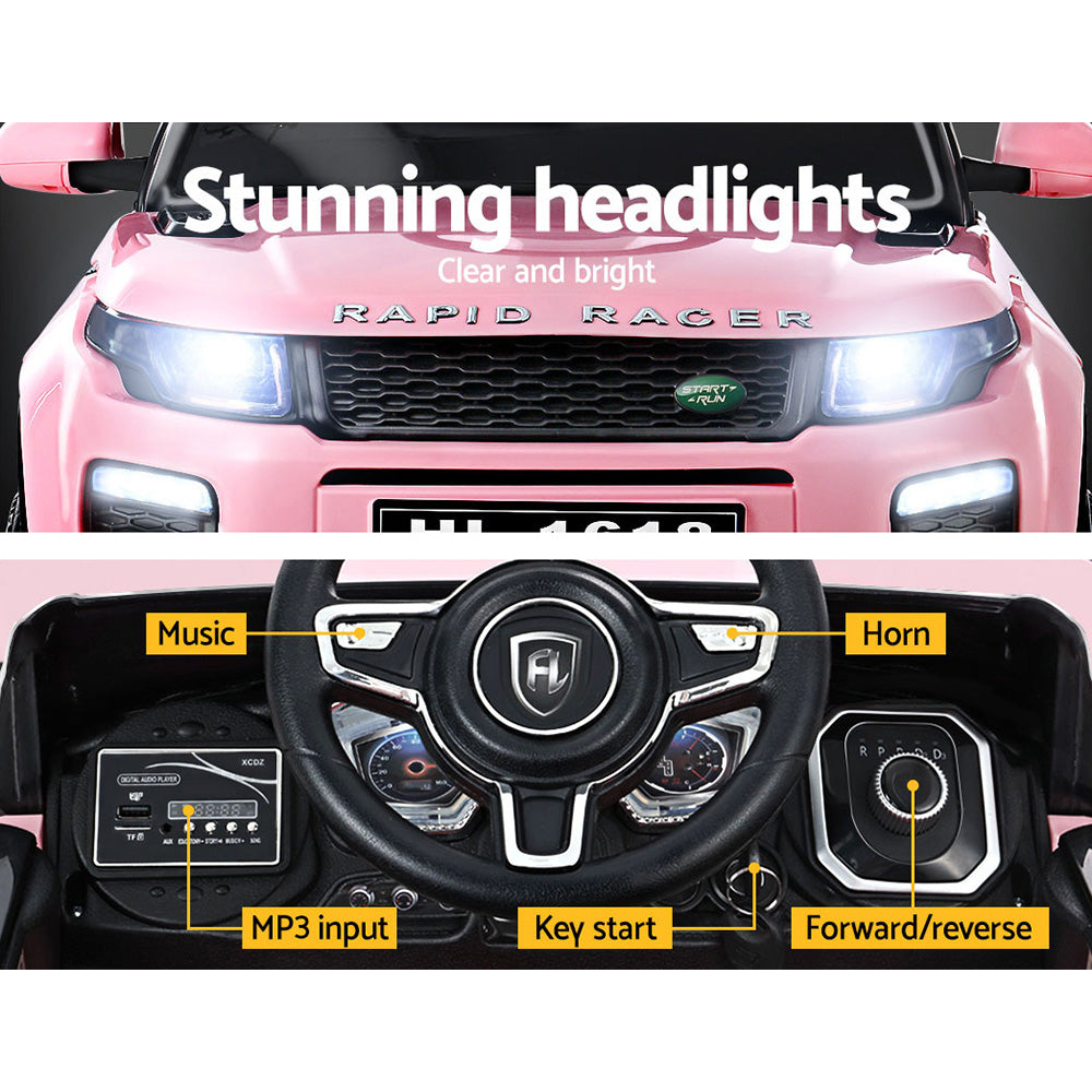 Rapid Racer Land Rover Style Electric Ride On Car - Pink