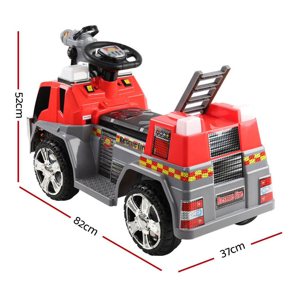 Fire Truck Electric Ride On- Red/Grey