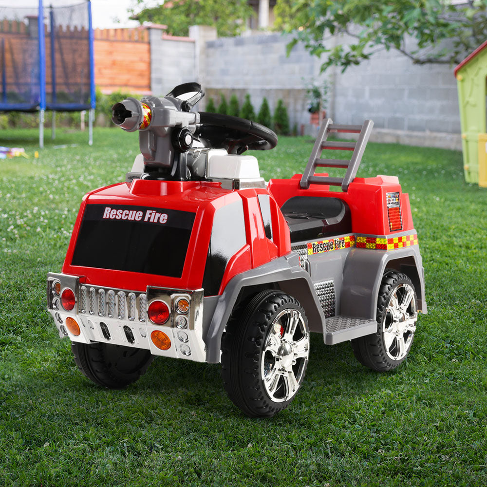 Fire Truck Electric Ride On- Red/Grey