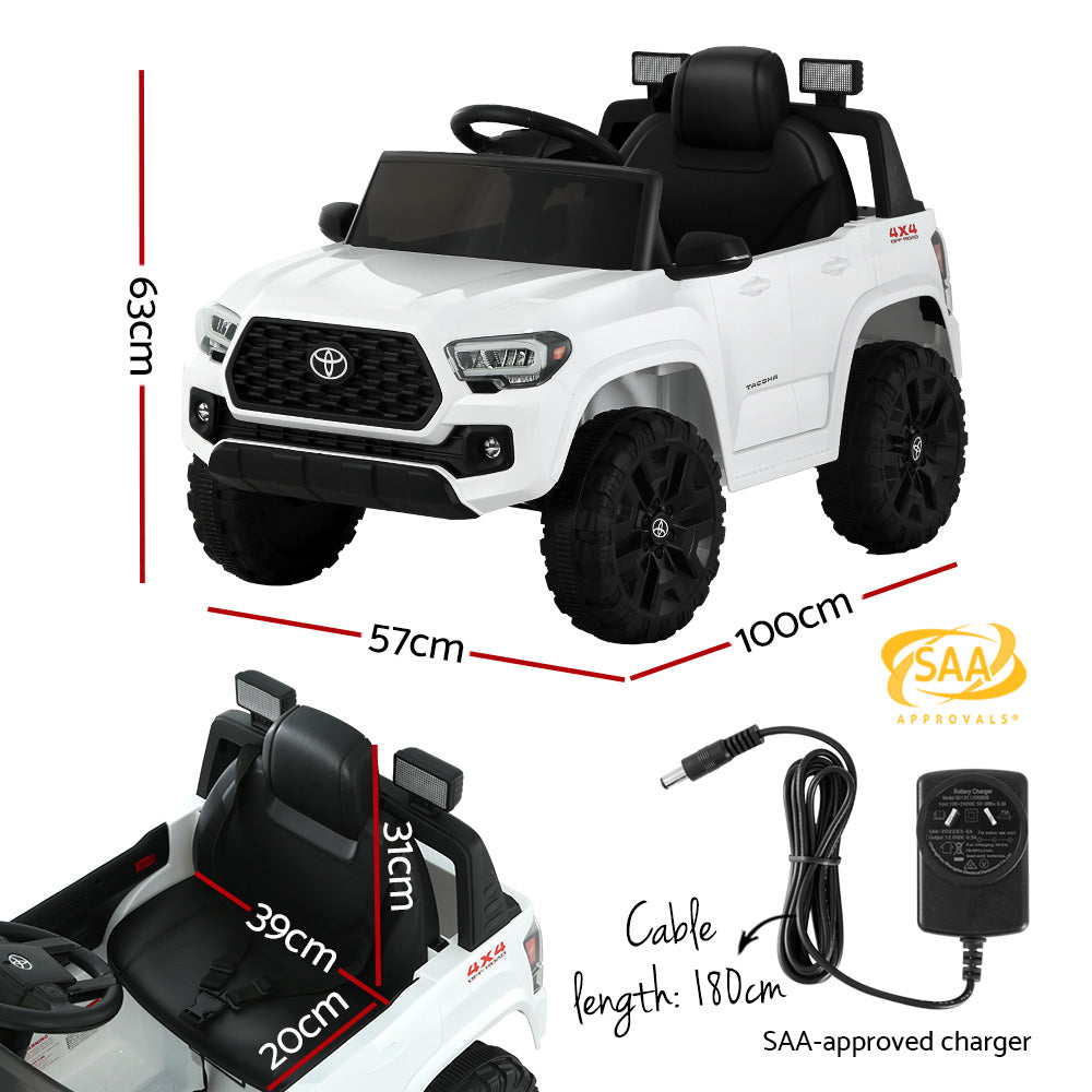 Toyota Tacoma Electric Ride On Car - White