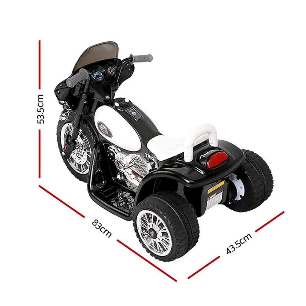 Rigo Kids Ride On Motorbike - Black/White