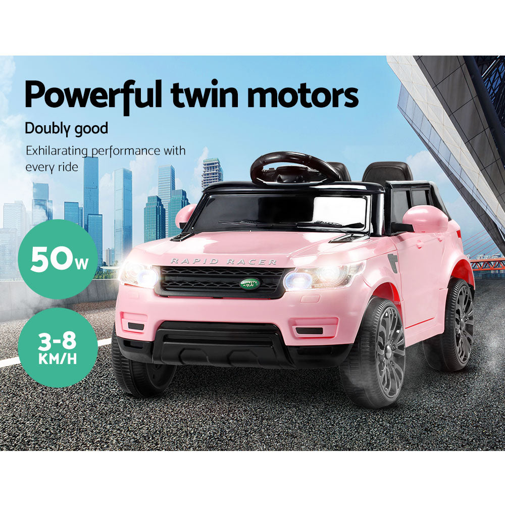 Rapid Racer Land Rover Style Electric Ride On Car - Pink