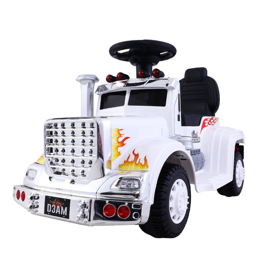 Electric Ride On Truck - White