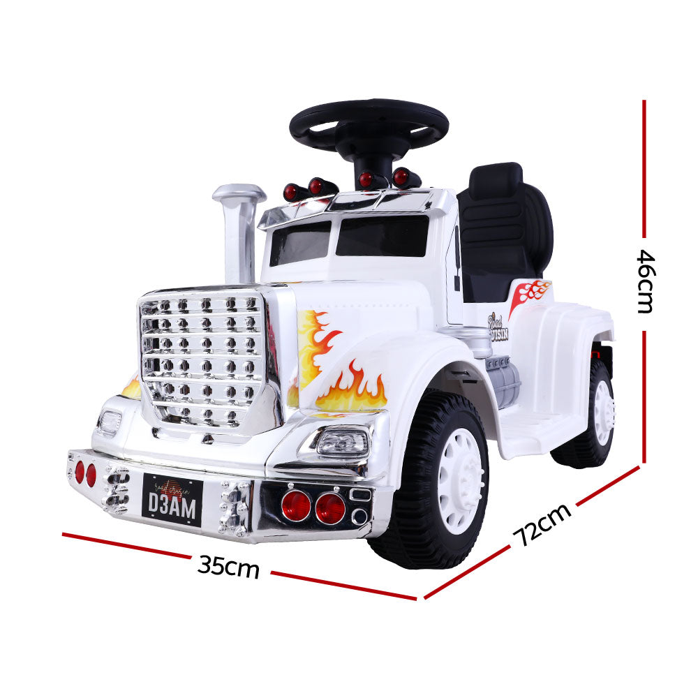 Electric Ride On Truck - White