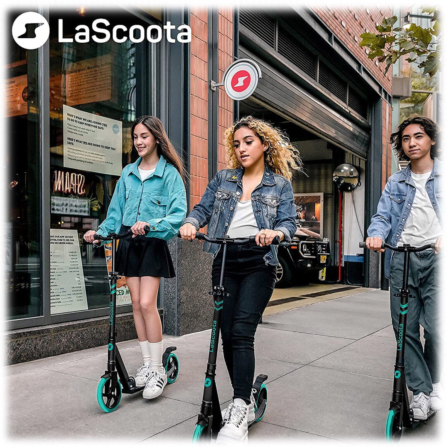 Lascoota Pulse Kick Push Commuter Scooter Adult Plum