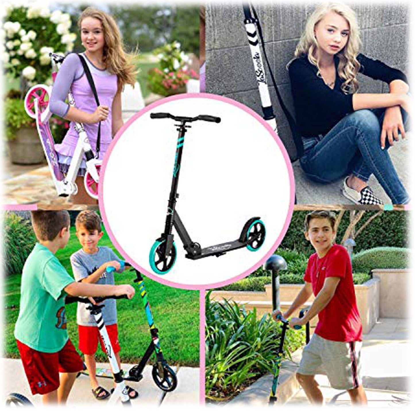 Lascoota Pulse Kick Push Commuter Scooter Adult Plum