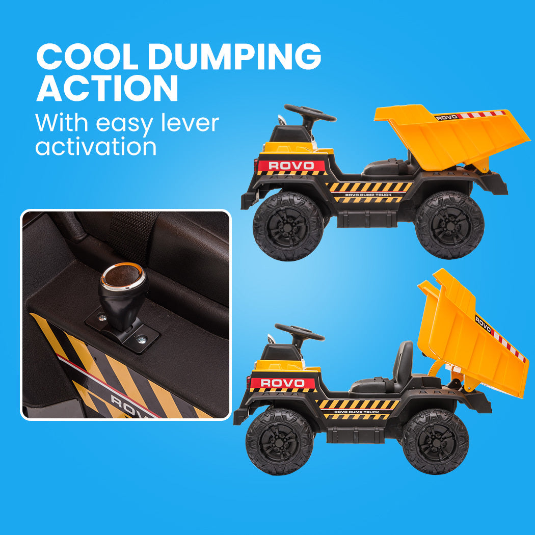 Dump Truck ATV Electric Ride on - Yellow