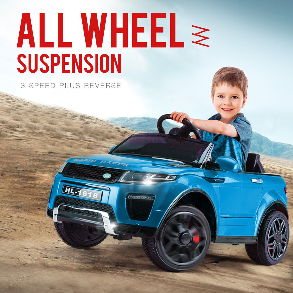 Rapid Racer Land Rover Style Electric Ride on Car - Blue