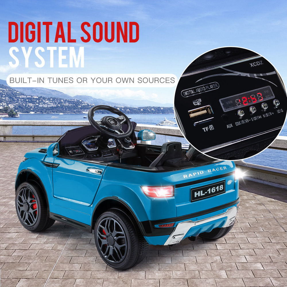 Rapid Racer Land Rover Style Electric Ride on Car - Blue