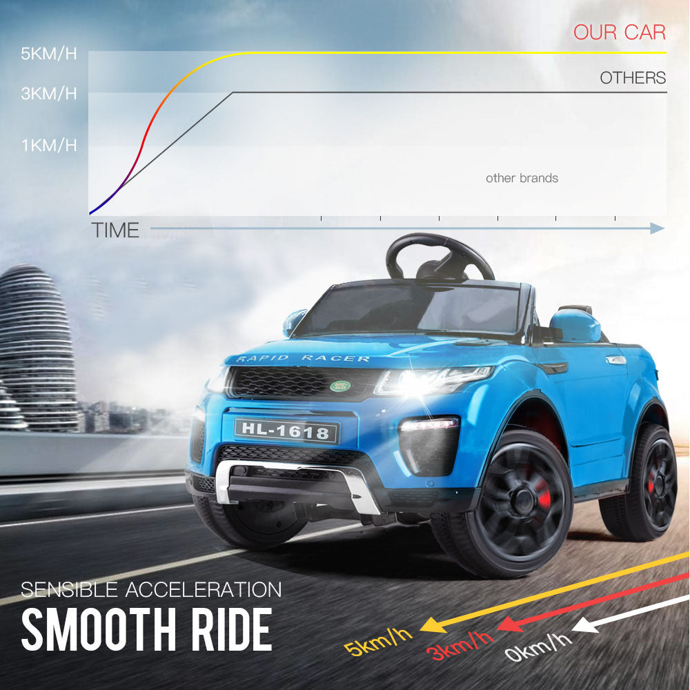 Rapid Racer Land Rover Style Electric Ride on Car - Blue