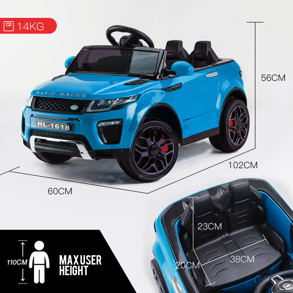 Rapid Racer Land Rover Style Electric Ride on Car - Blue