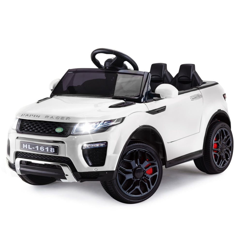 Rapid Racer Land Rover Style Electric Ride on Car - White