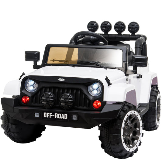 Jeep 4WD Electric Ride on Car - White