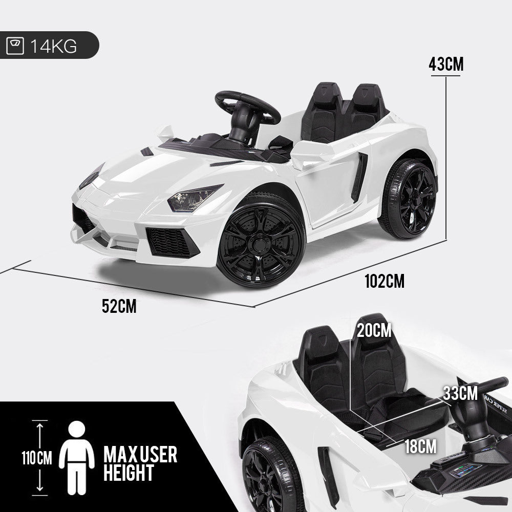 Lamborghini Electric Ride On Car - White