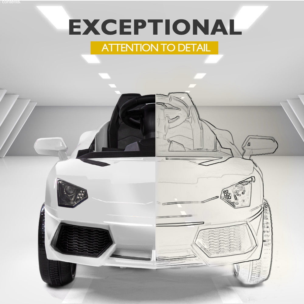 Lamborghini Electric Ride On Car - White