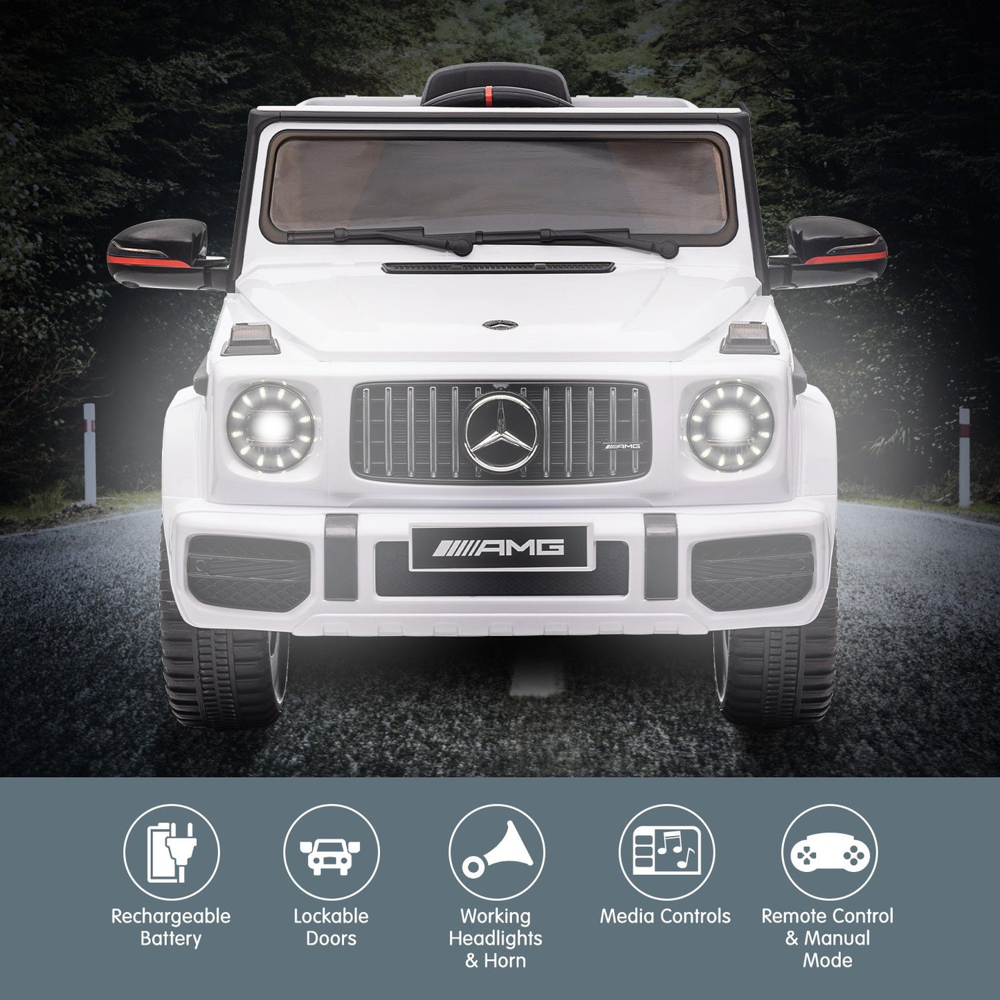 Mercedes Benz AMG G63 Electric Ride On Car - White