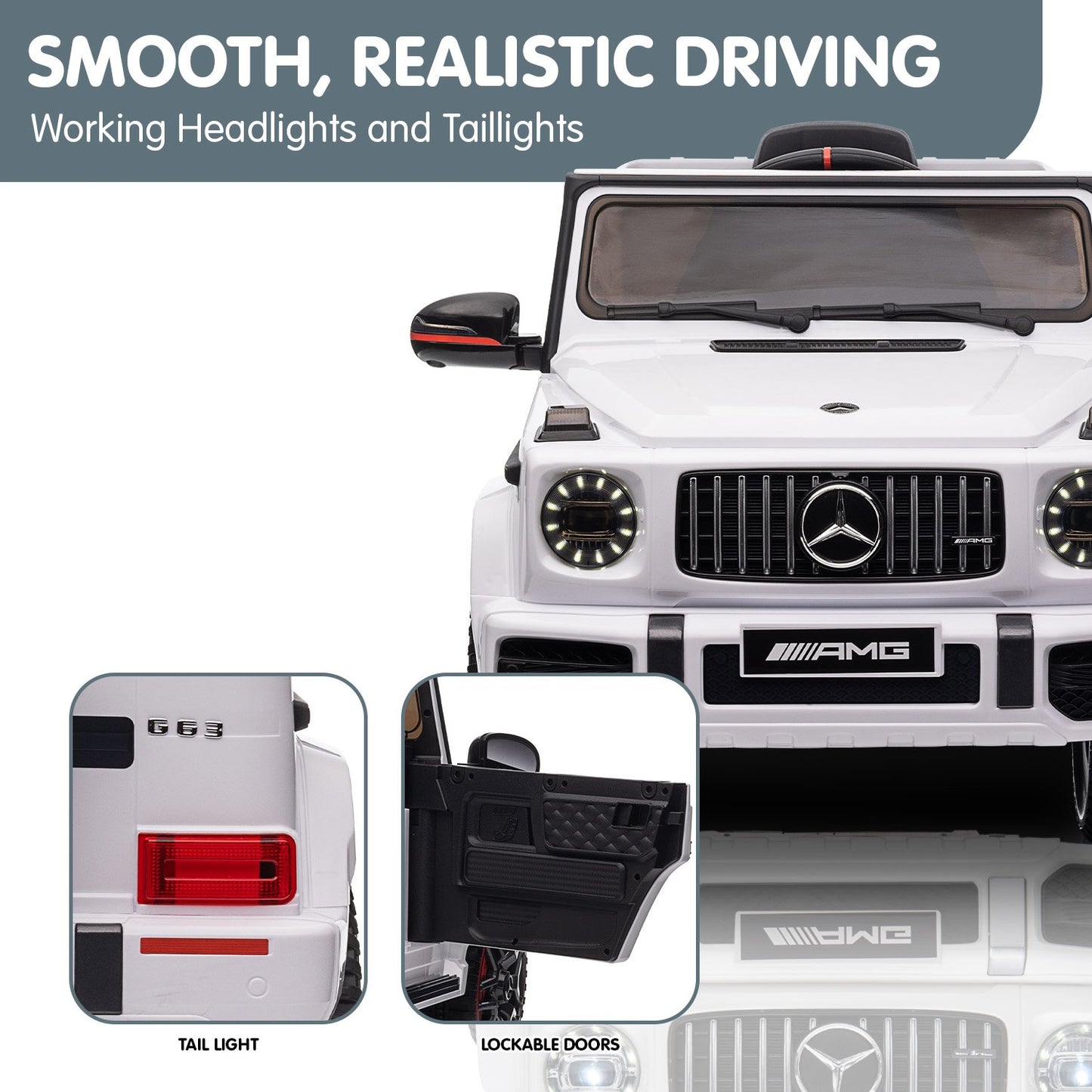 Mercedes Benz AMG G63 Electric Ride On Car - White