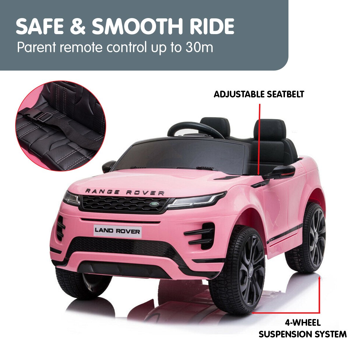 Land Rover Electric Ride On Car - Pink