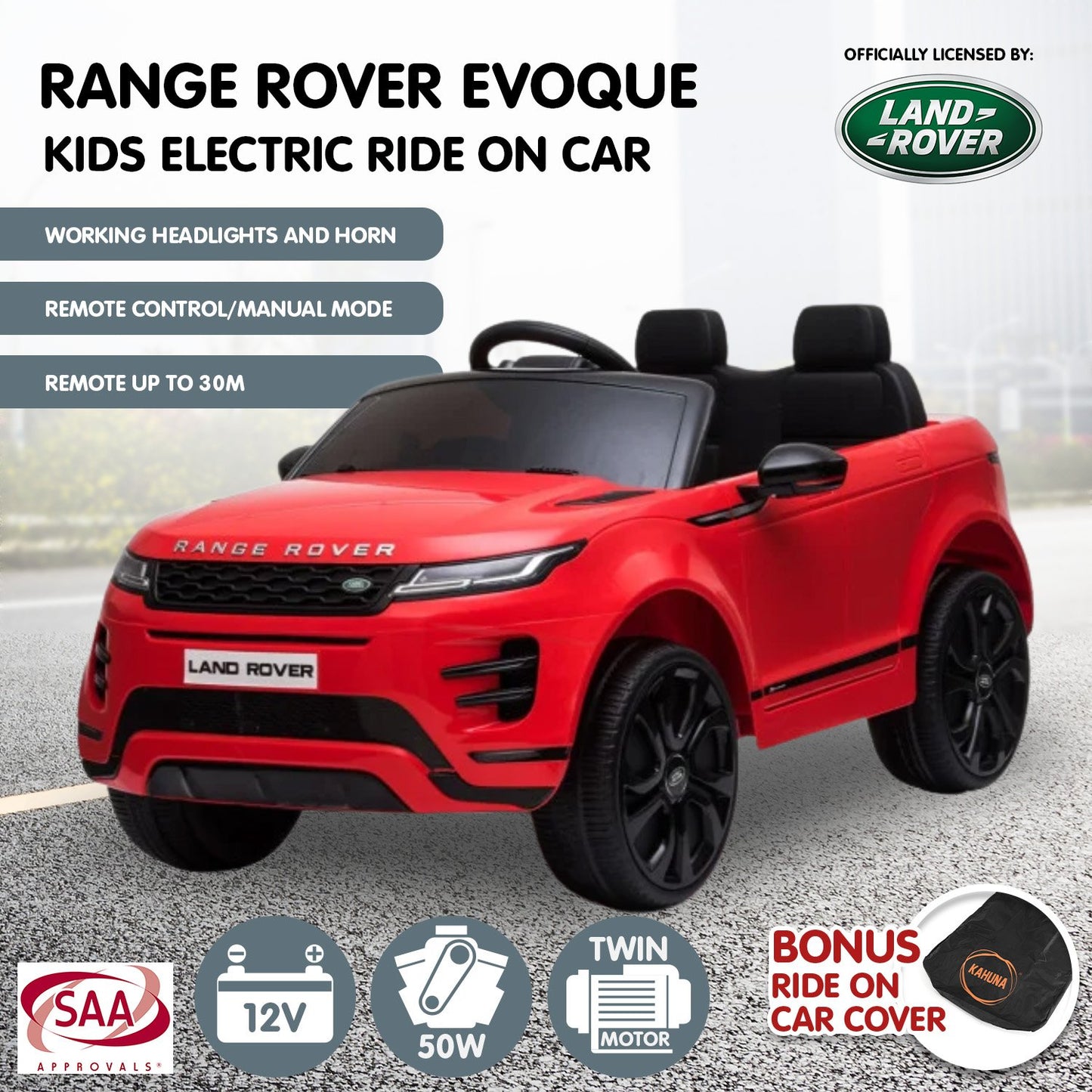 Land Rover Electric Ride On Car - Red