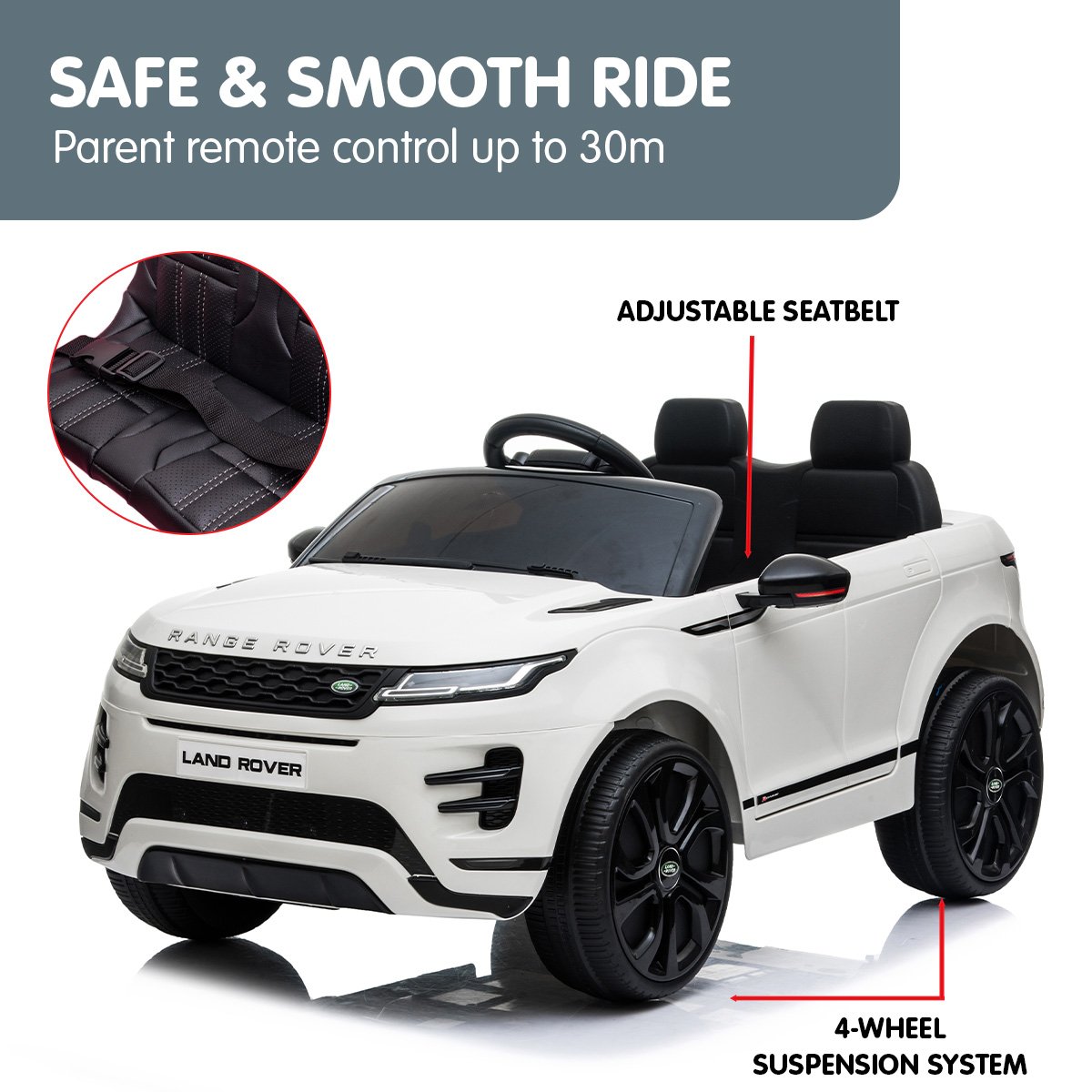 Land Rover Electric Ride On Car - White