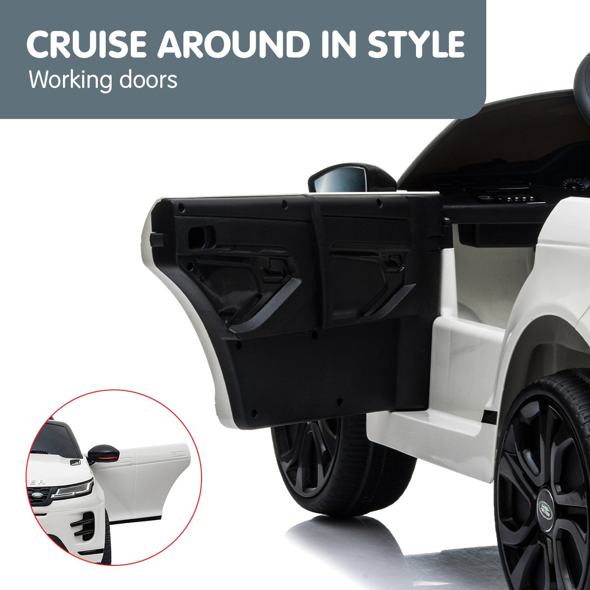 Land Rover Electric Ride On Car - White