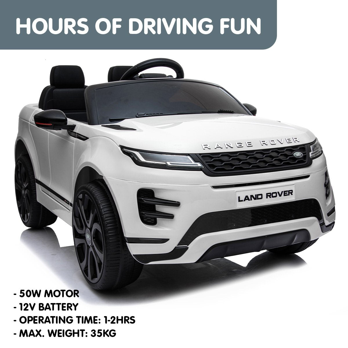 Land Rover Electric Ride On Car - White