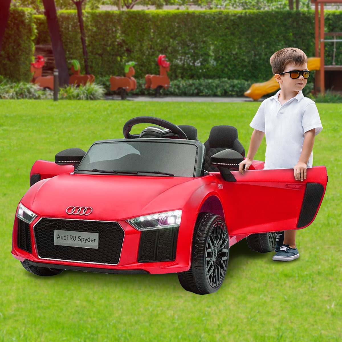 R8 Spyder Audi Electric Ride On Car - Red