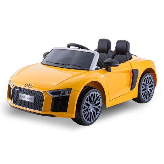 R8 Spyder Audi Electric Ride On Car - Yellow