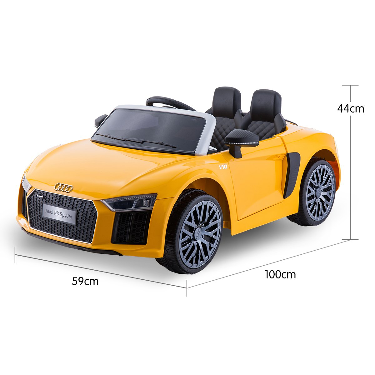 R8 Spyder Audi Electric Ride On Car - Yellow