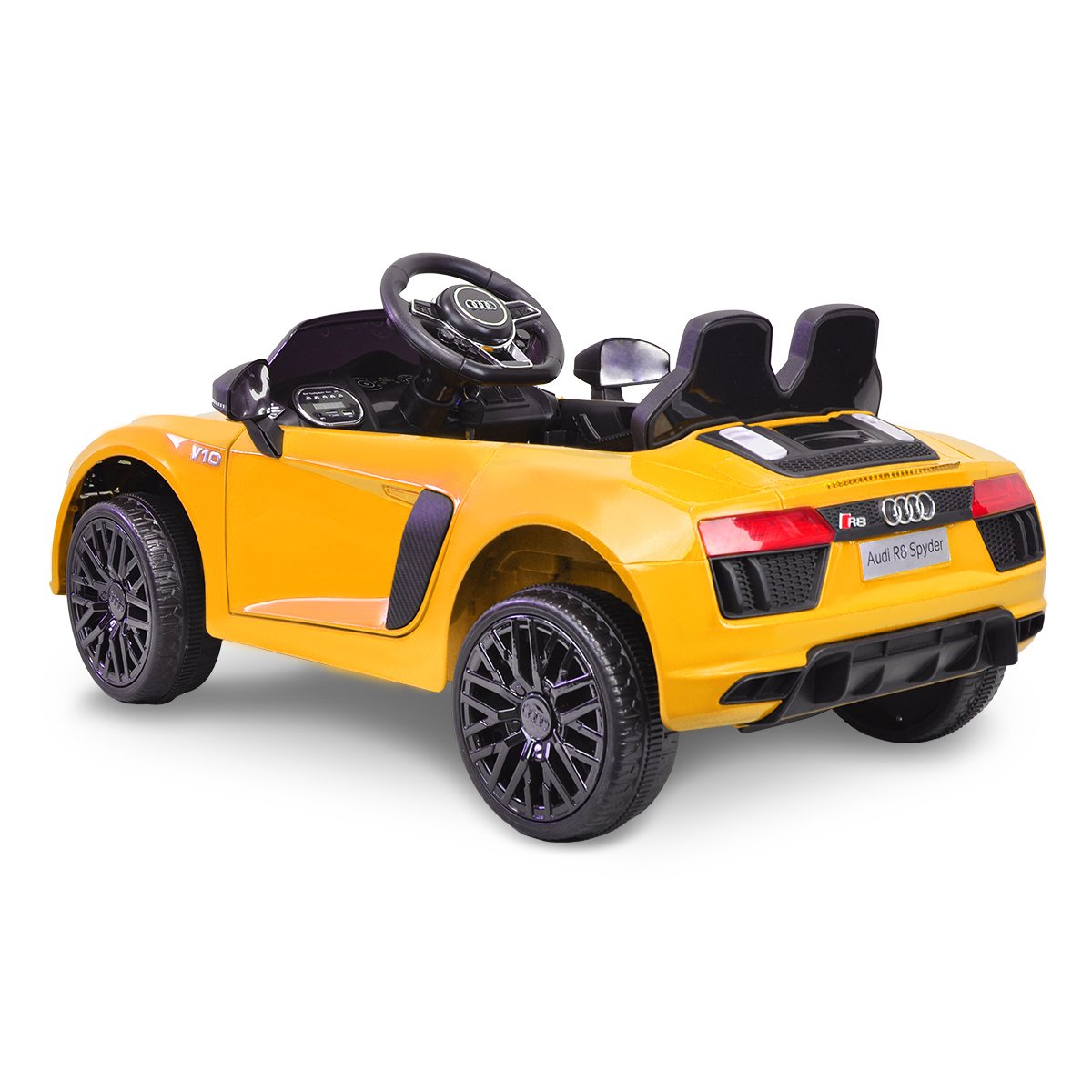 R8 Spyder Audi Electric Ride On Car - Yellow