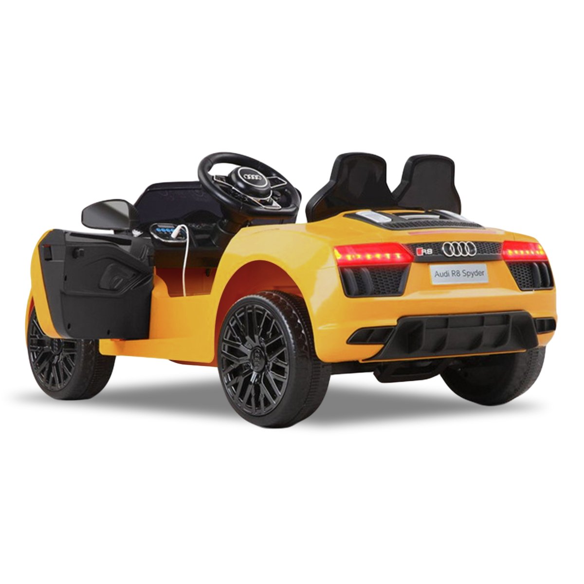 R8 Spyder Audi Electric Ride On Car - Yellow