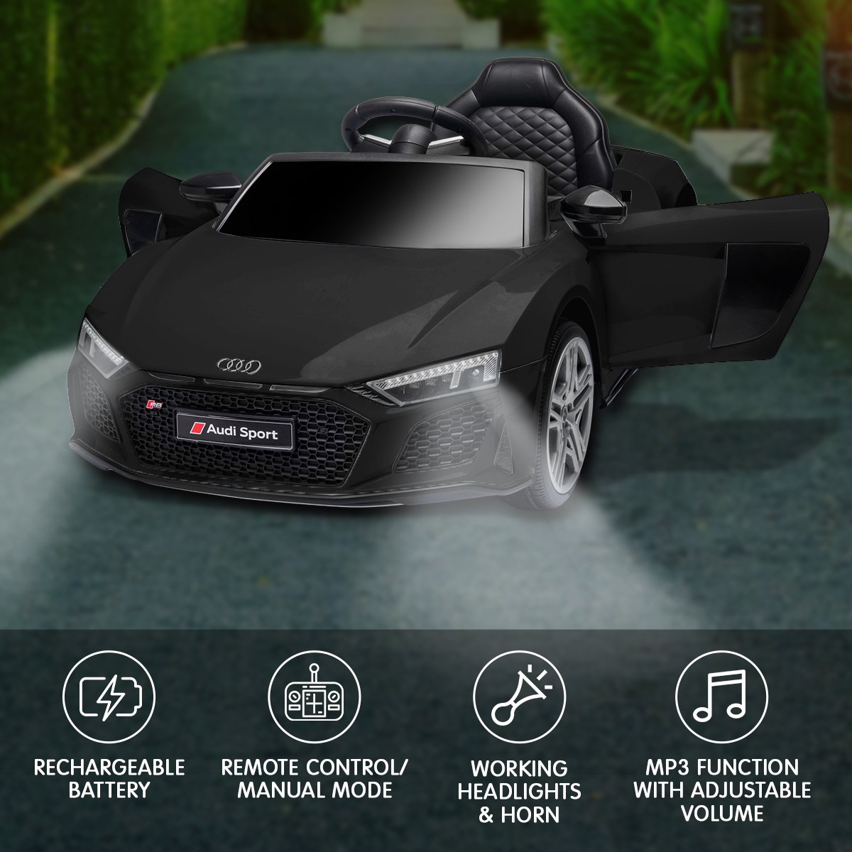 Audi Sport Electric Ride On Car - Black