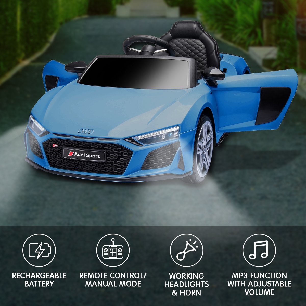 Audi Sport Electric Ride On Car - Blue