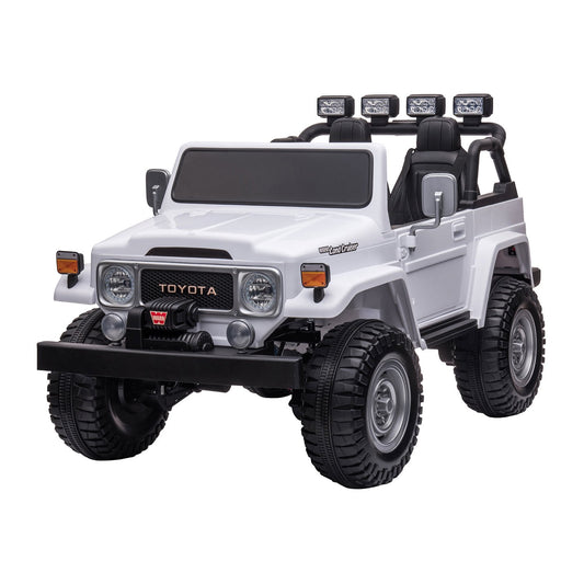 Toyota FJ-40 Electric Ride On Car - White