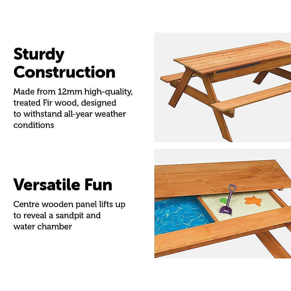 Sand & Water Wooden Picnic Table